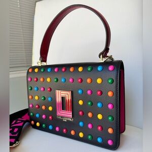 Karl Lagerfeld Black/Multi Crossbody Bag
